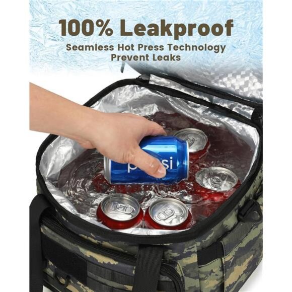 Tactical Lunch Bag,20L Large HeavyDuty Double Deck Insulated Lunch Box Leakproof - Picture 6 of 8